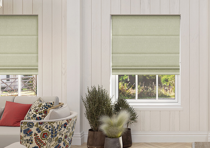 Delicate Chevron, Apple - Roman Blind - Image 3